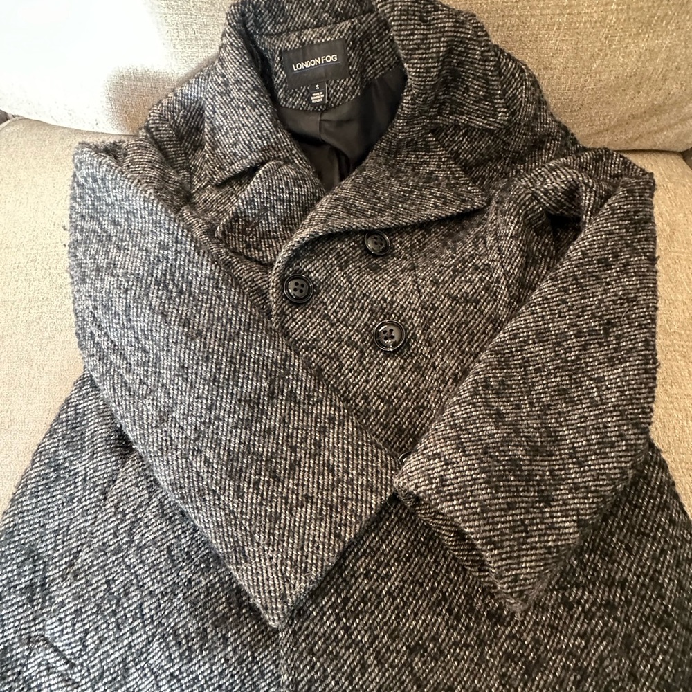 London Fog Black and Gray Women's Coat - Picture 6 of 9